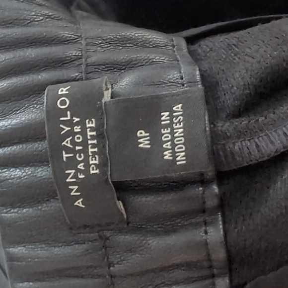 Ann Taylor Black Faux Leather Pants - Picture 2 of 4